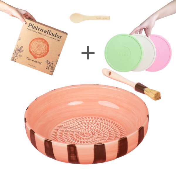 Starter Set Grande (grater plate + lid + brush + free spoon)