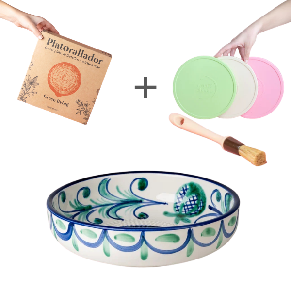 Starter Set Grande (grater plate + lid + brush)