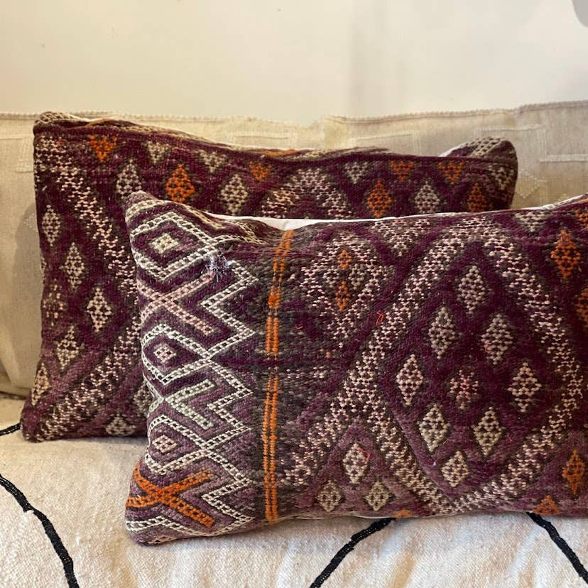 Burgundy Berber Cushion Cover