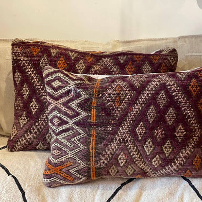 Burgundy Berber Cushion Cover