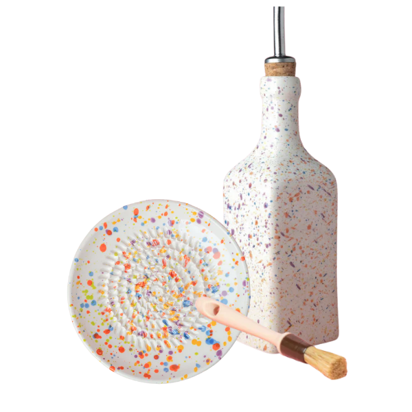 Giftset Carnival (Mini raspbord + oliefles + gratis borsteltje) 