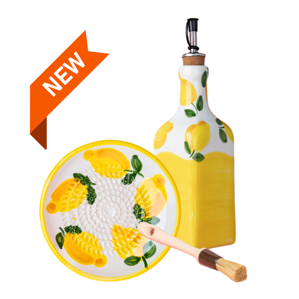 Giftset Limone (Mini raspbord + oliefles + gratis borsteltje) 