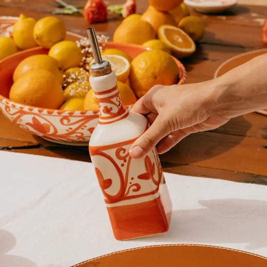 Keramiek oliefles 475ml | Spaans, handgemaakt