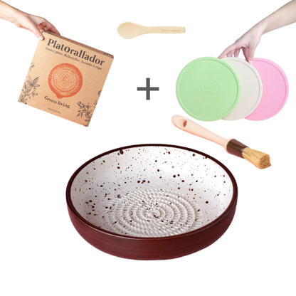 Starter Set Grande (grater plate + lid + brush + free spoon)