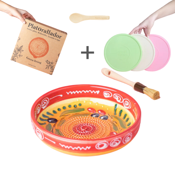 Starter Set Grande (grater plate + lid + brush + free spoon)