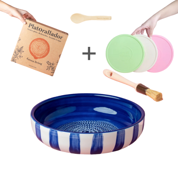 Starter Set Grande (grater plate + lid + brush + free spoon)