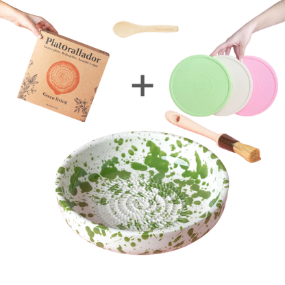 Starter Set Grande (grater plate + lid + brush + free spoon)