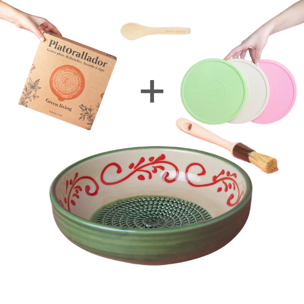 Starter Set Grande (grater plate + lid + brush + free spoon)