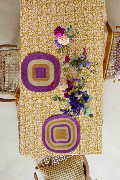 Multico Violet Raffia Placemat