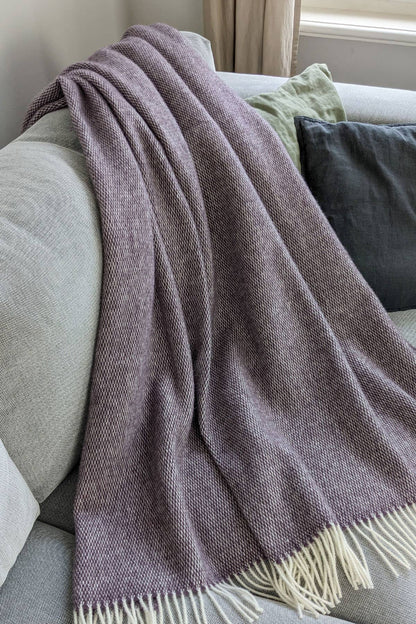 Pickstitch Plum  wollen plaid