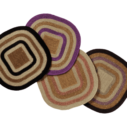 Multico Violet Raffia Placemat