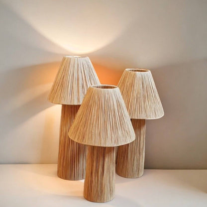 Natural Raffia Lamp