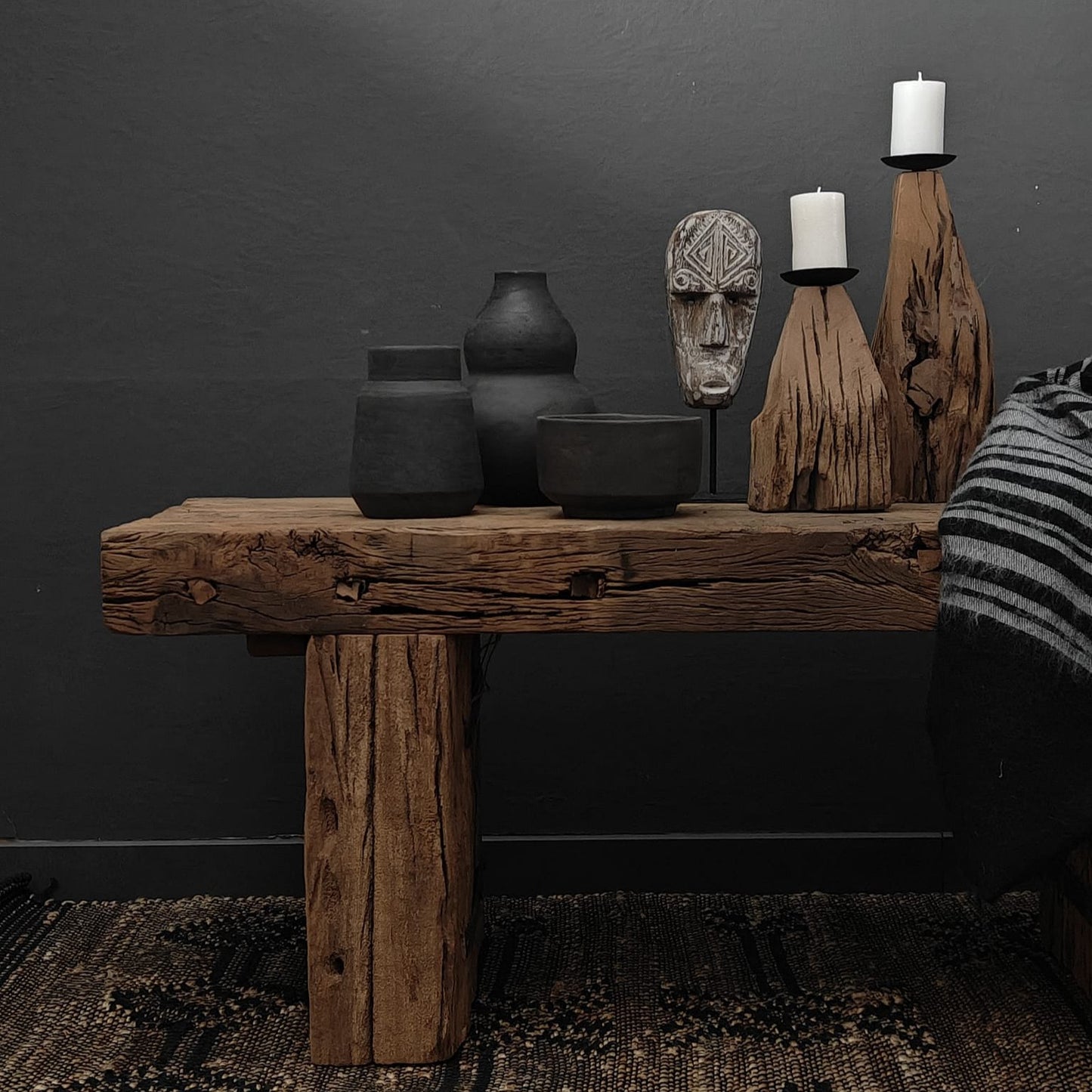 Wooden Mask On Stand