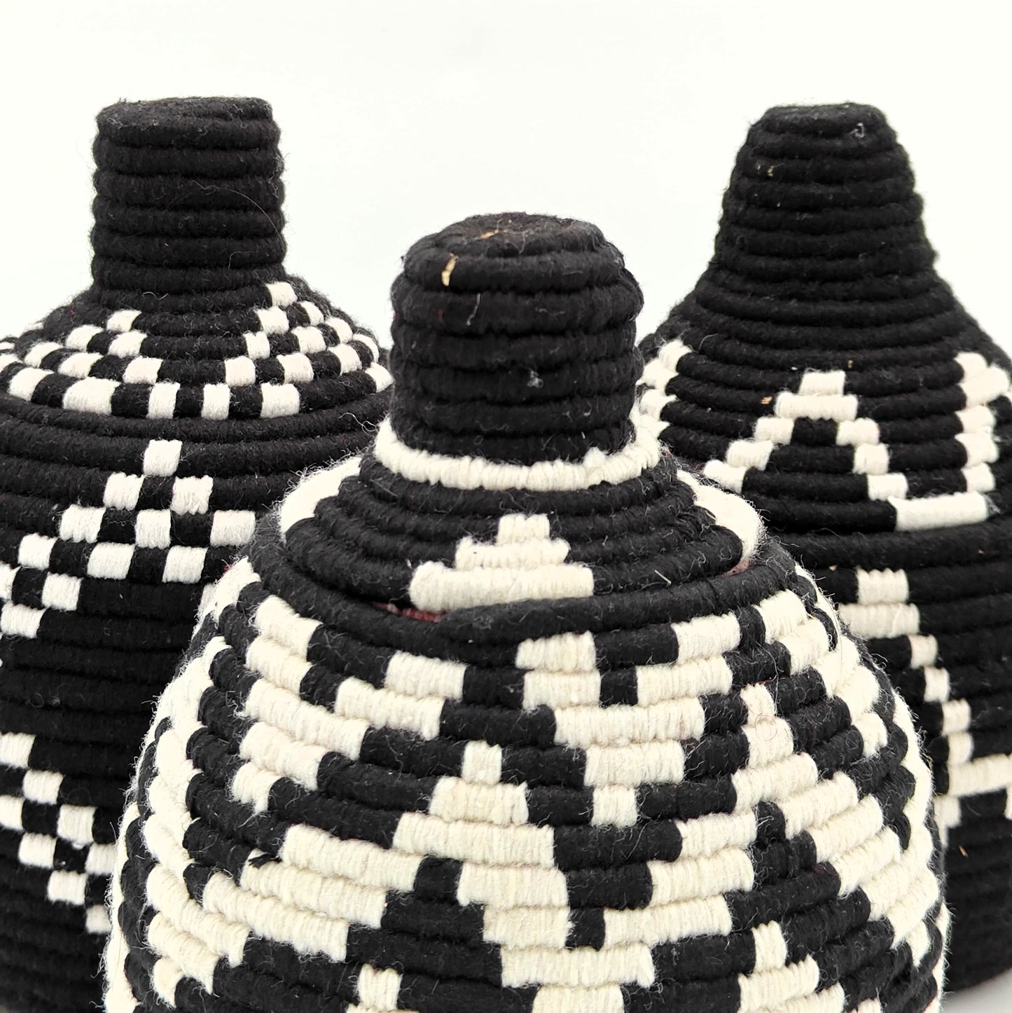 Ouida Black Berber manden (set van 3)