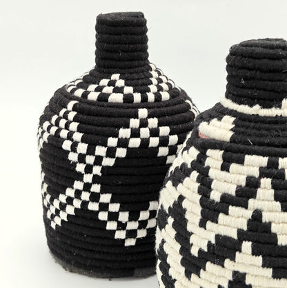 Ouida Black Berber manden (set van 3)