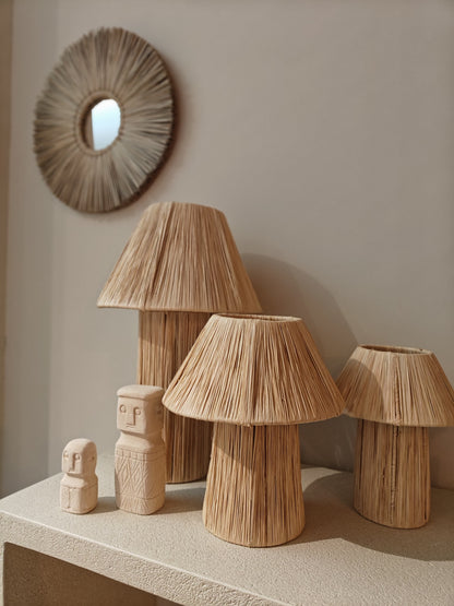 Natural Raffia Lamp