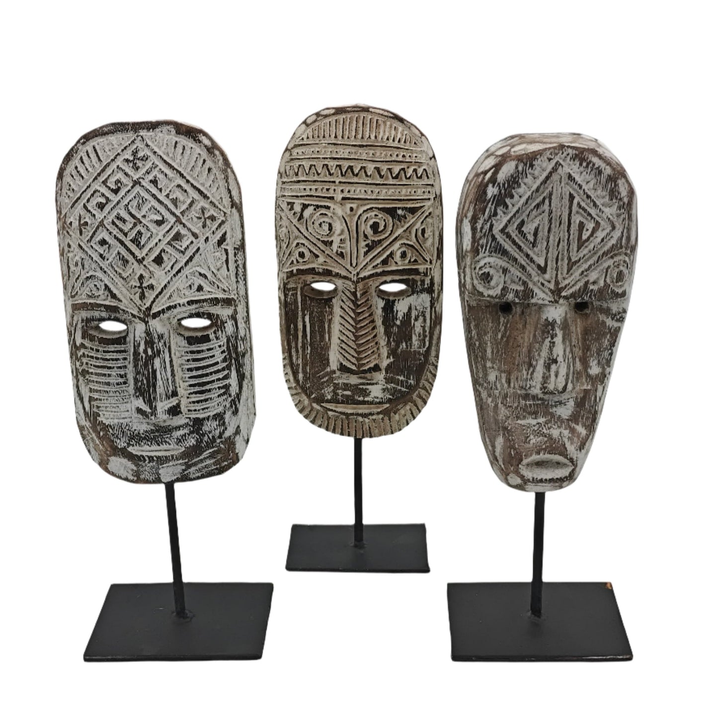 Wooden Mask On Stand
