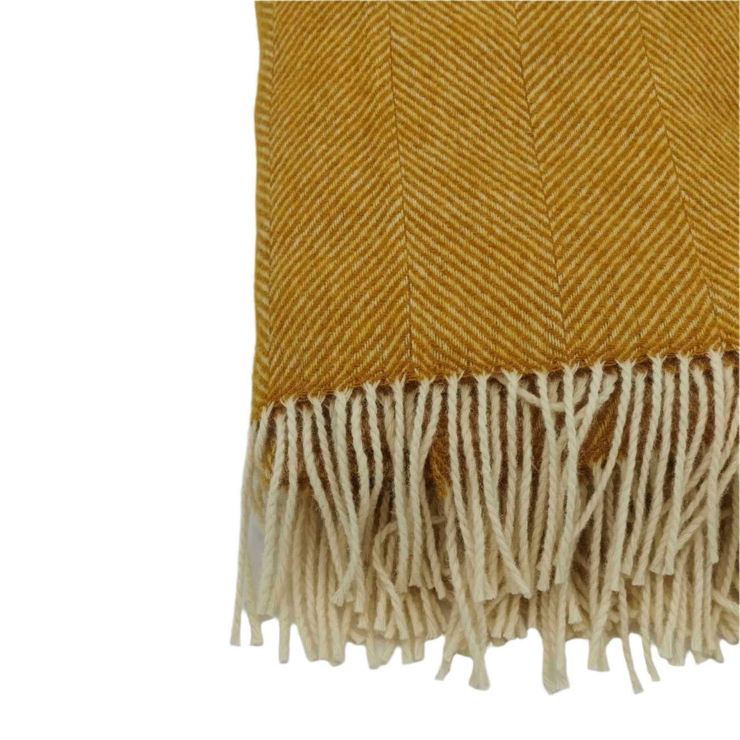 Amber Herringbone wollen plaid 