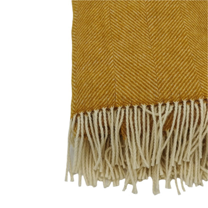 Amber Herringbone wollen plaid 