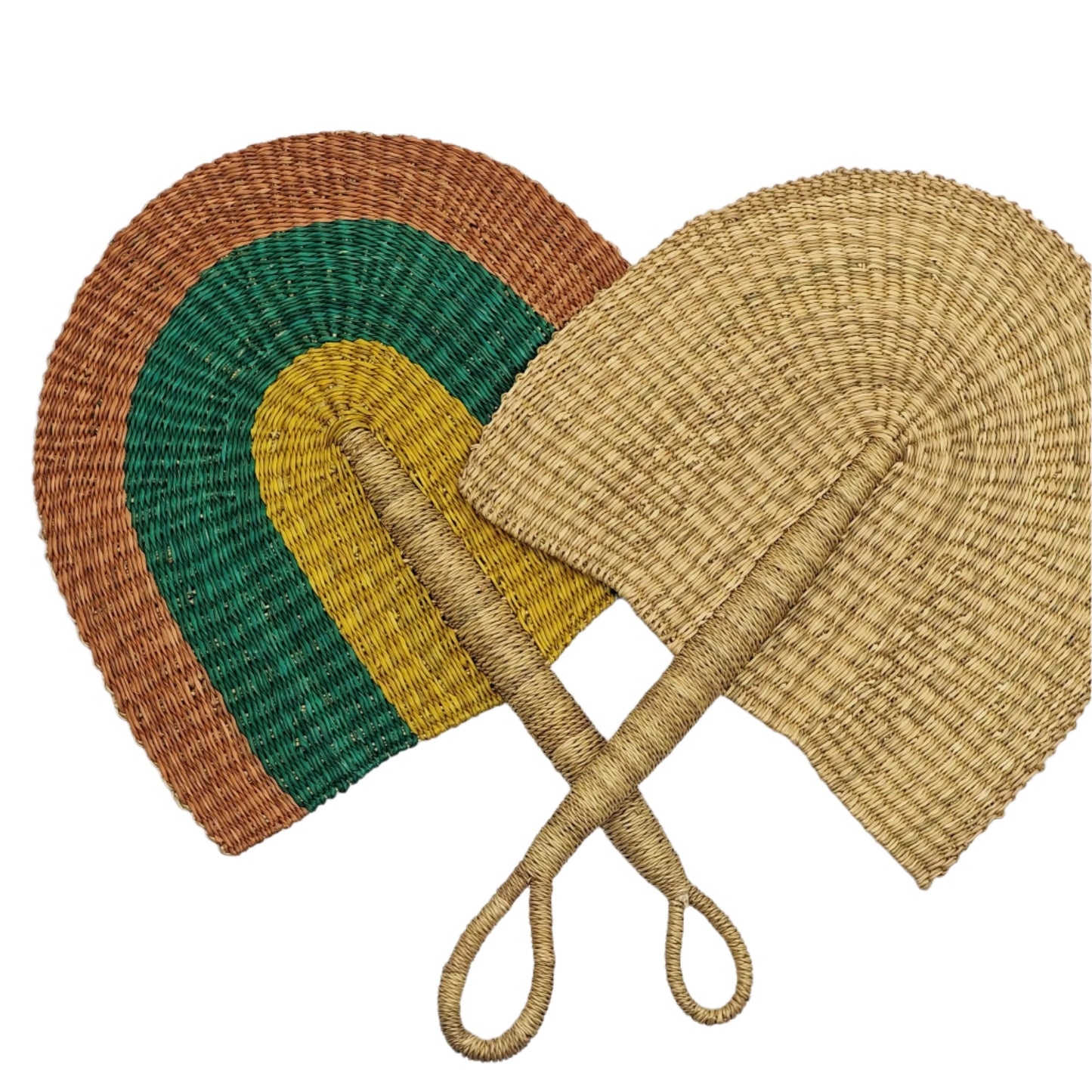 Peongo Ghanese decoratieve waaiers (Naturel)