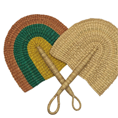 Peongo Ghanese decoratieve waaiers (Naturel)