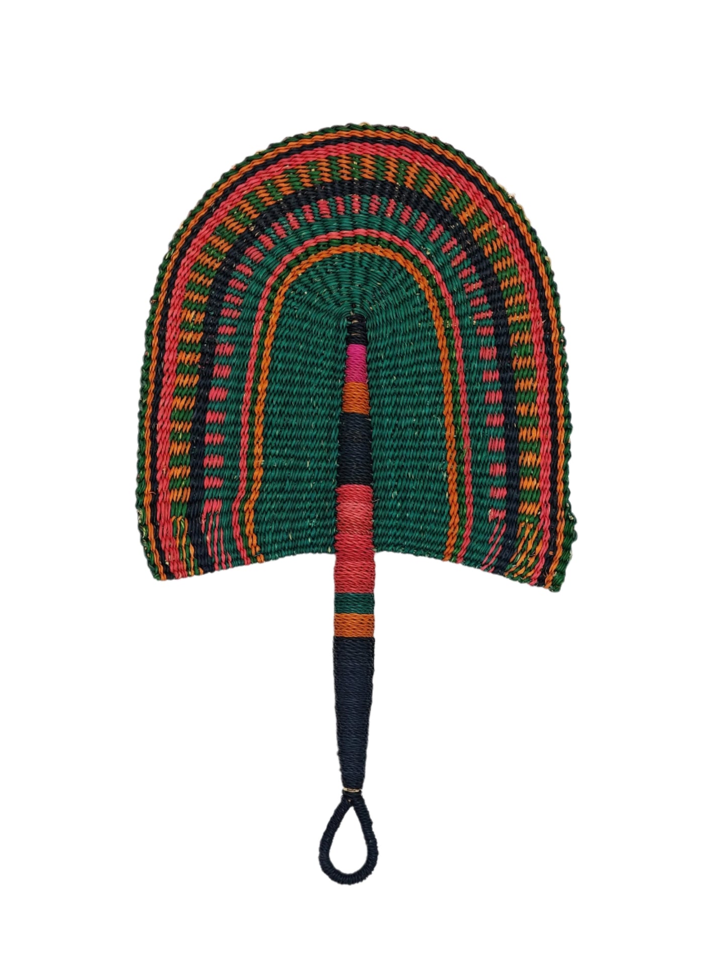 Peongo Ghanaian Decorative Wall Fans (Purple/Green)