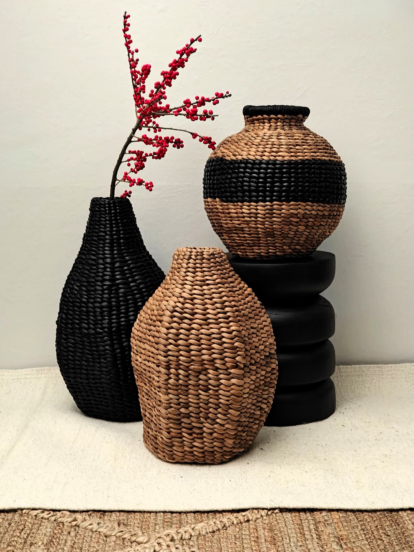 Ines Water Hyacinth Ball Vase