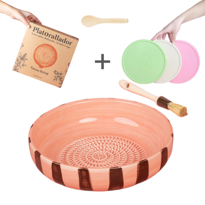 Starter Set Grande (grater plate + lid + brush + free spoon)