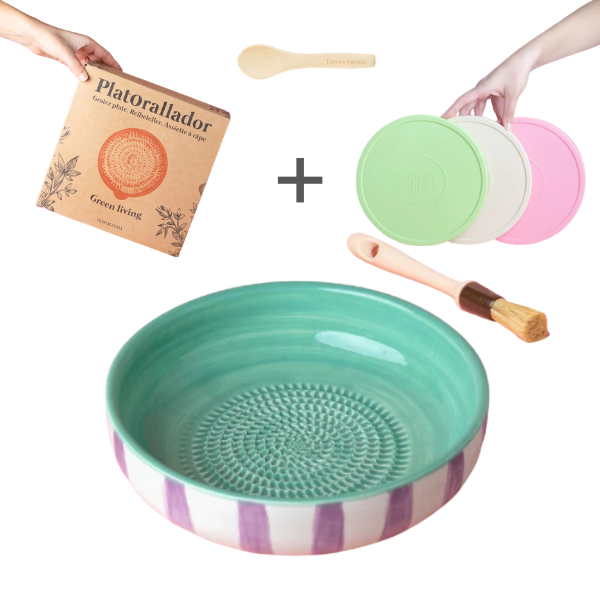 Starter Set Grande (grater plate + lid + brush + free spoon)
