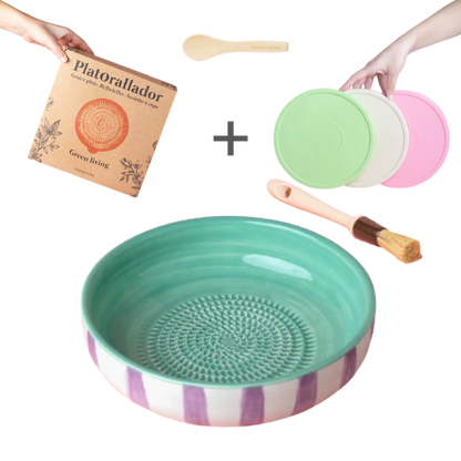Starter Set Grande (grater plate + lid + brush + free spoon)