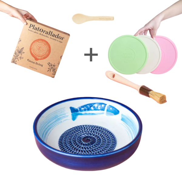 Starter Set Grande (grater plate + lid + brush + free spoon)