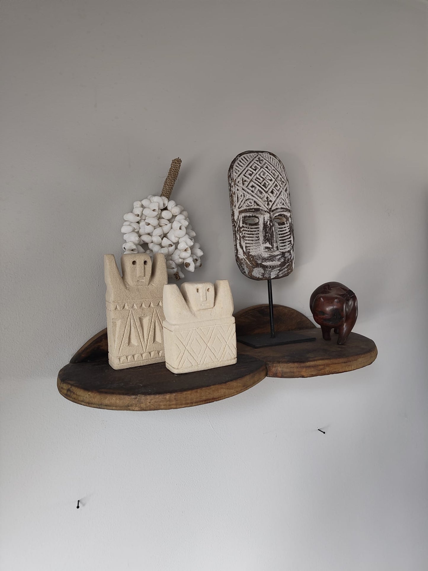 Wooden Mask On Stand