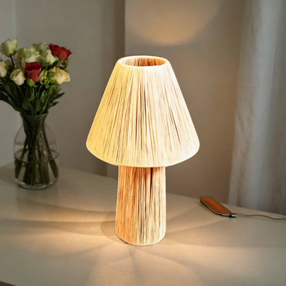 Natural Raffia Lamp