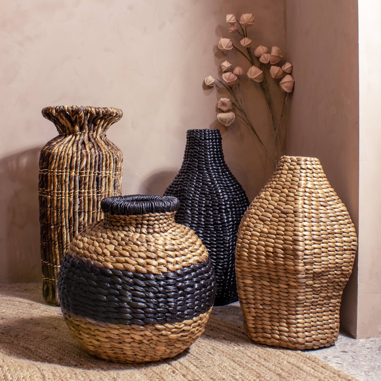 Ines Water Hyacinth Ball Vase