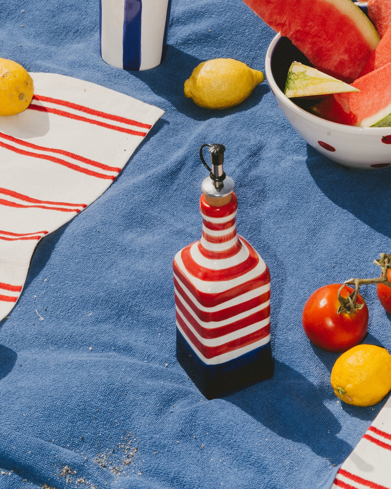 Giftset Pomodoro (Raspbord + oliefles + borsteltje) 