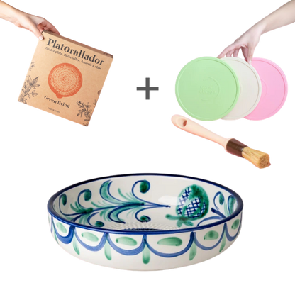 Starter Set Grande (grater plate + lid + brush)