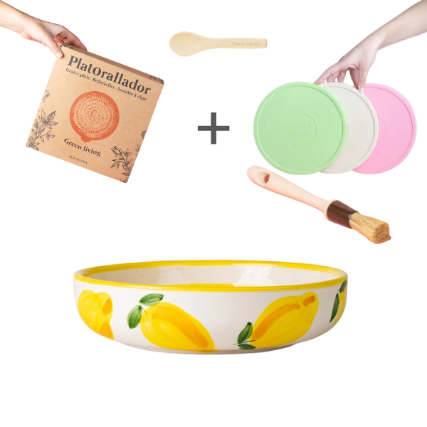 Starter Set Grande (grater plate + lid + brush)