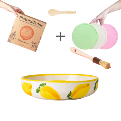 Starter Set Grande (grater plate + lid + brush)