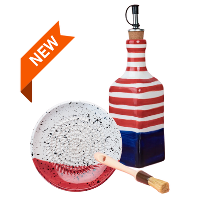 Giftset Riviera (Mini raspbord + oliefles + gratis borsteltje) 