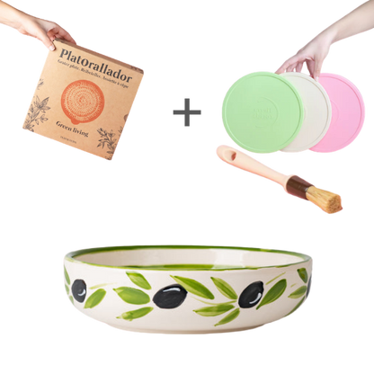 Starter Set Grande (grater plate + lid + brush)