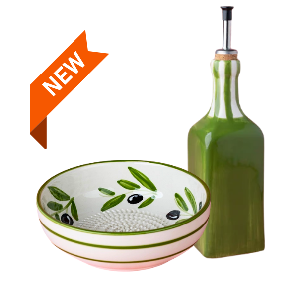 Giftset Olive (Raspbord + oliefles + gratis borsteltje) 