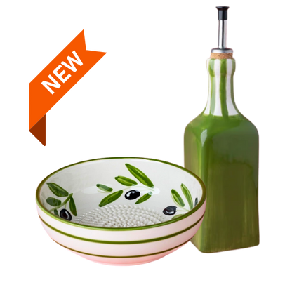 Giftset Olive (Raspbord + oliefles + gratis borsteltje) 