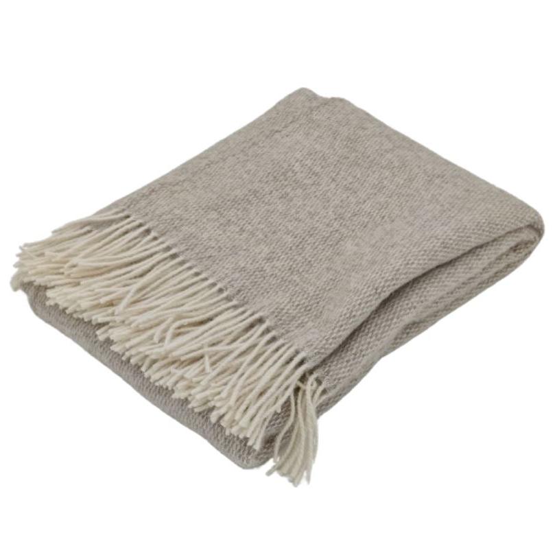 Pickstitch Limestone Woolen Blanket