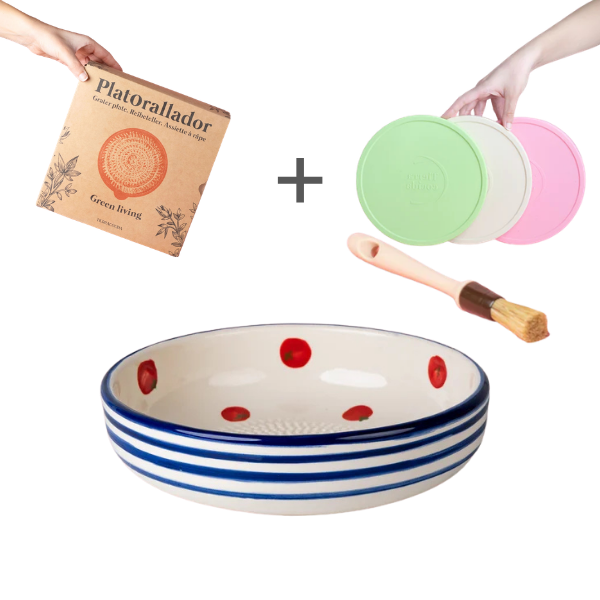 Starter Set Grande (grater plate + lid + brush)