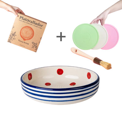 Starter Set Grande (grater plate + lid + brush)