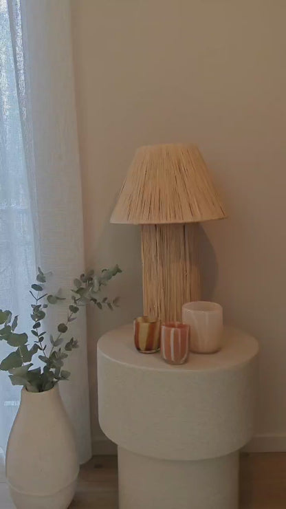 Natural Raffia Lamp