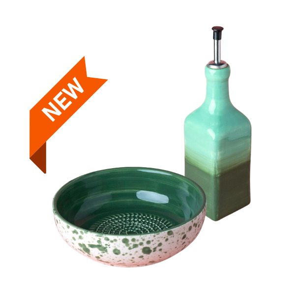 Giftset Jade (Raspbord + oliefles + gratis borsteltje) 