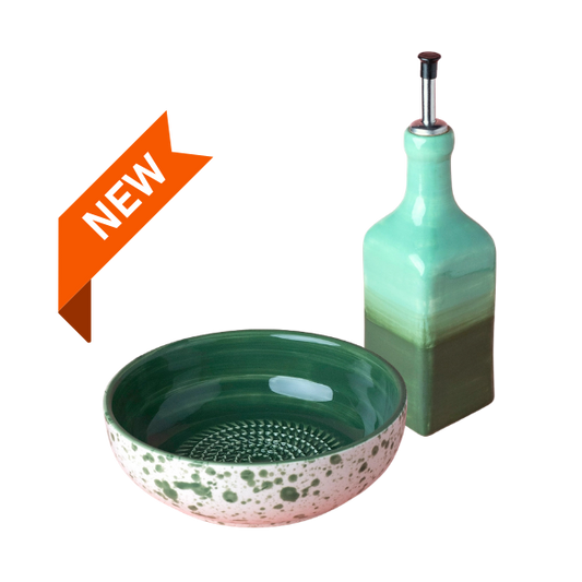 Giftset Jade (Raspbord + oliefles + gratis borsteltje) 