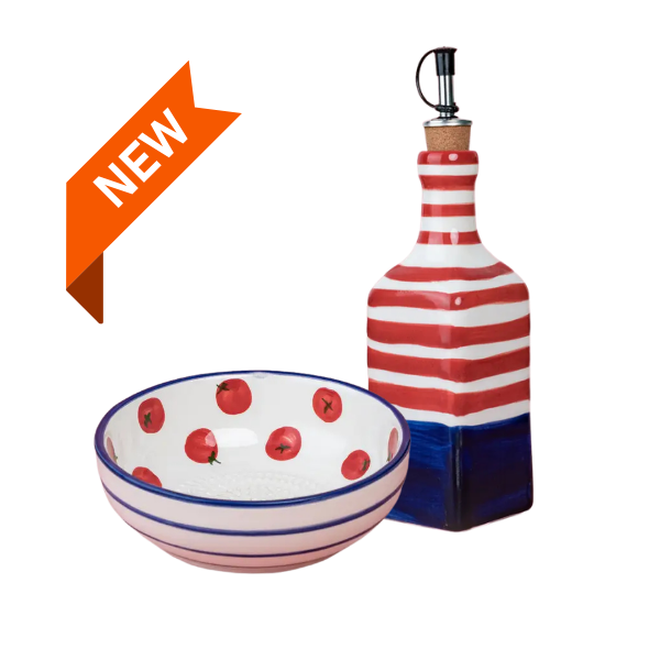 Giftset Pomodoro (Raspbord + oliefles + borsteltje) 