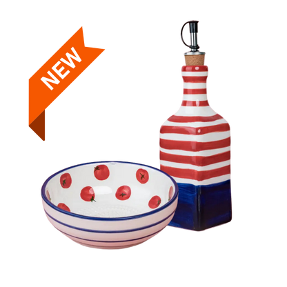 Giftset Pomodoro (Raspbord + oliefles + borsteltje) 